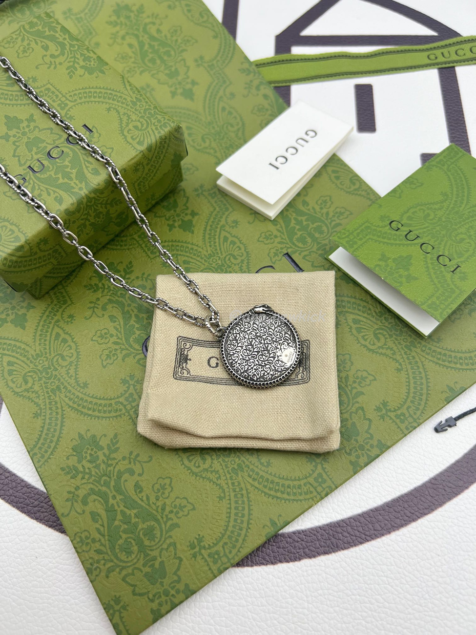 Gucci Silver Gg Logo Necklace (2) - www.newkick.org